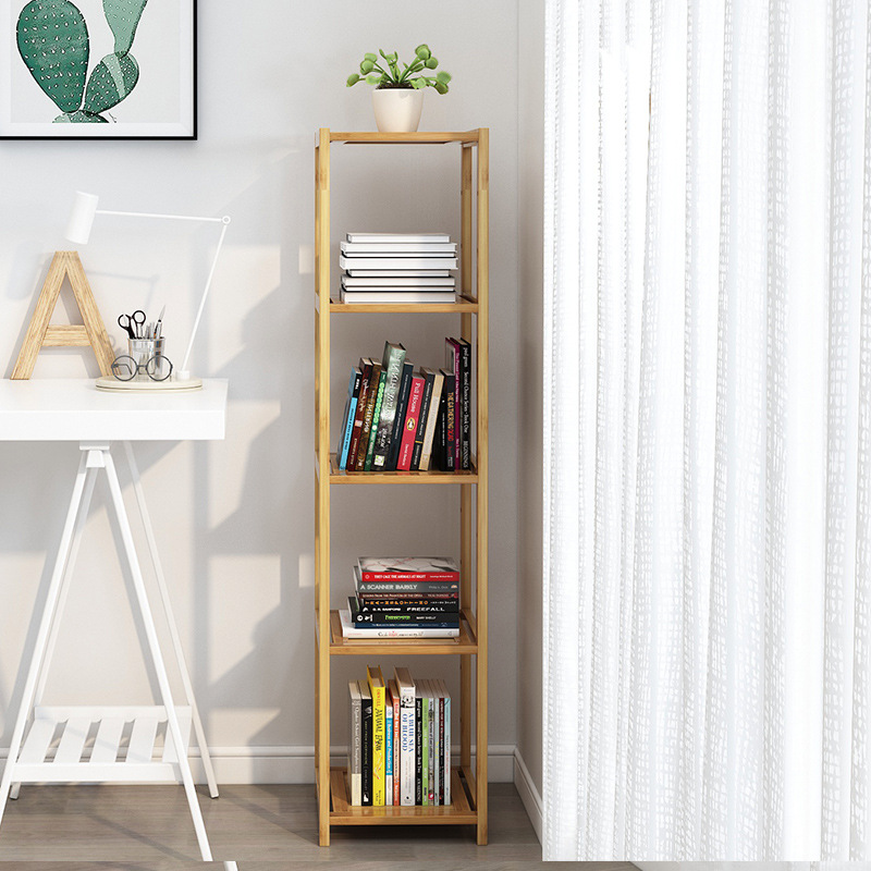 Simple Bookshelf Floor Storage Rack Student Living Room Study Bookcase Multi-layer Table Storage Rack Household Children's Assembly