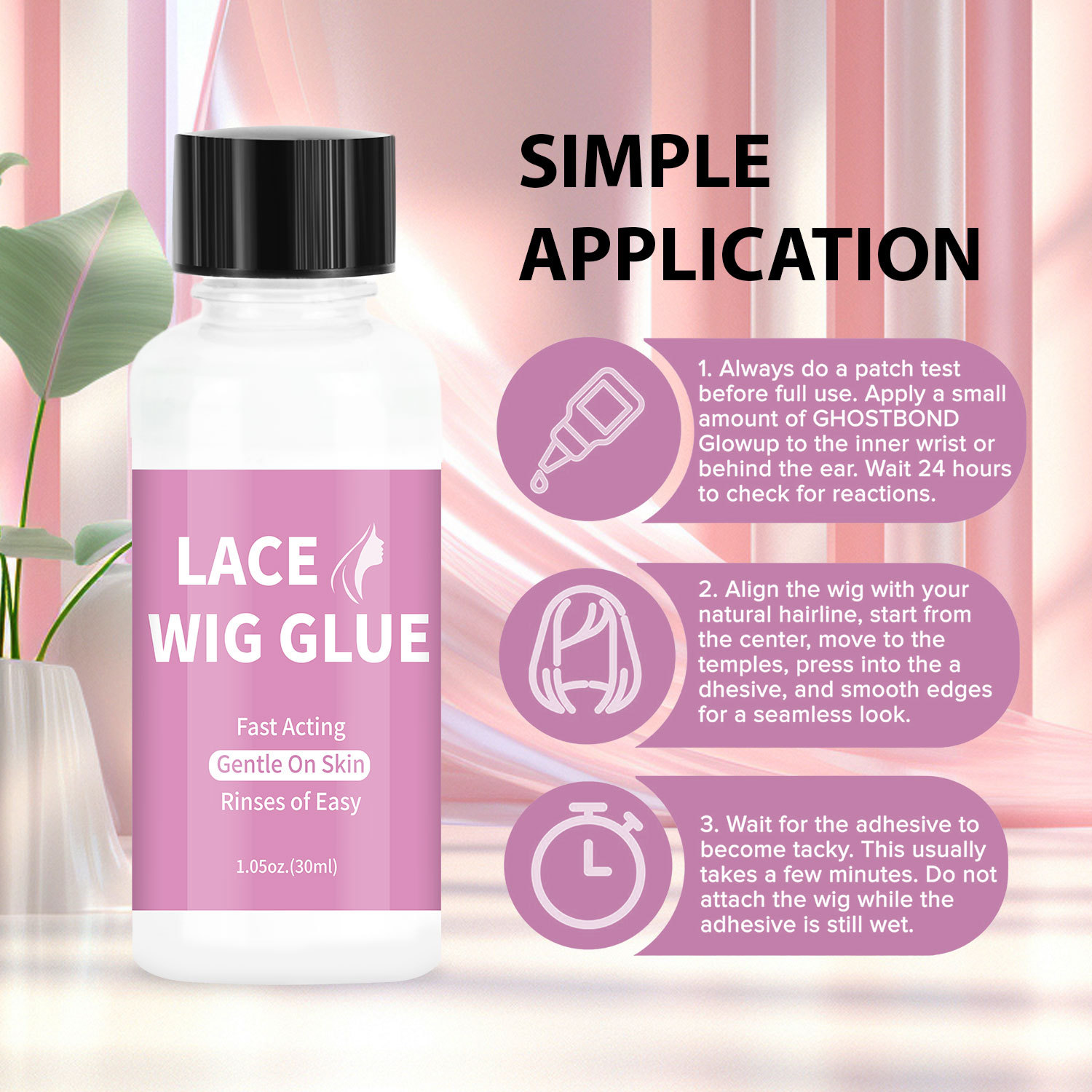 Cross-border Amazon Lace wig glue does not hurt skin sticky lace headgear durable and strong waterproof