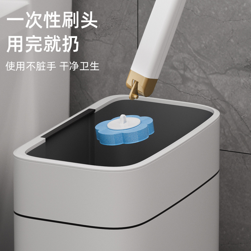 Disposable toilet brush household bathroom toilet cleaning brush suit no dead angle replacement head disposable toilet brush