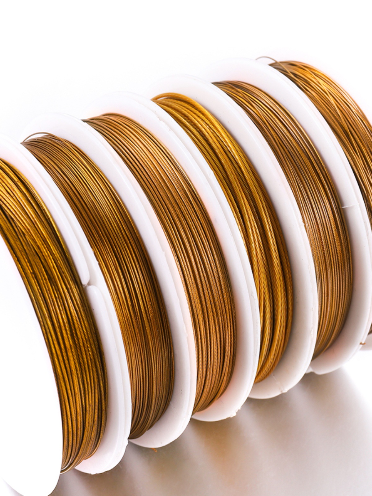 0.3mm0.8mm golden steel wire beaded lead wire manual shaping DIY jewelry accessories