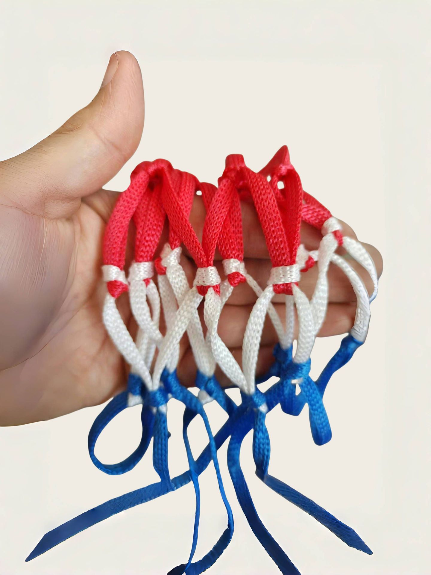 Pure hand-woven three-color mini children's blue ball net can be used indoor and outdoor wholesale