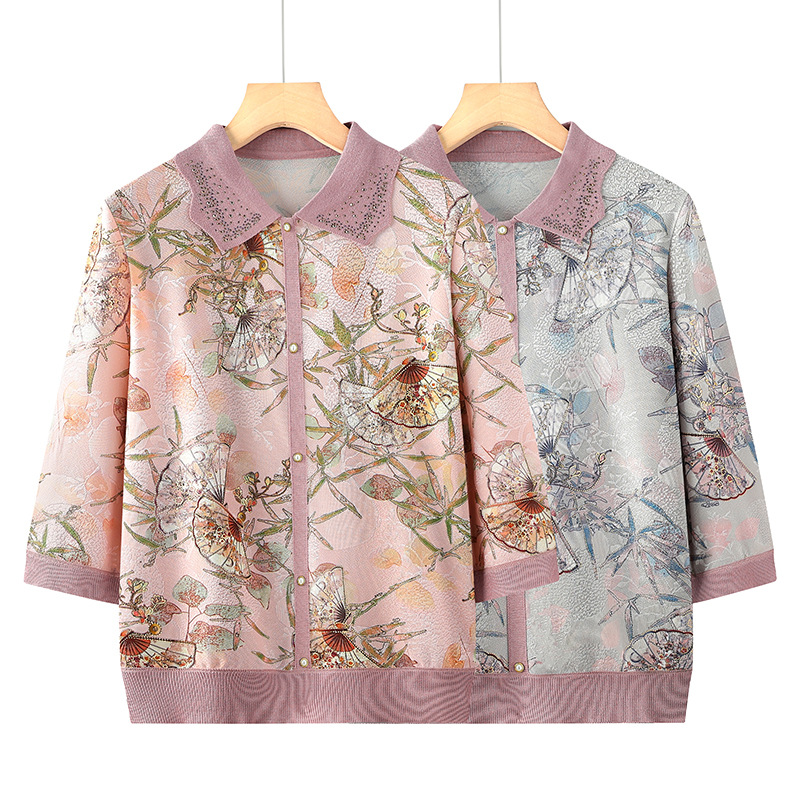 Тонкая вязаная блузка для матерей, западный стиль