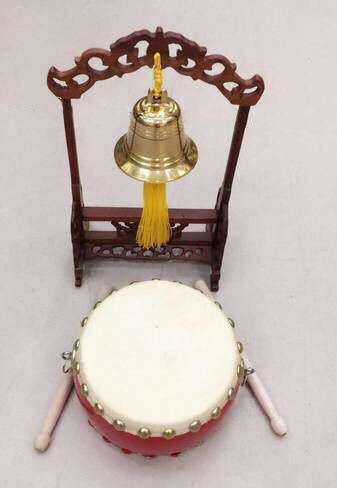 Орнаменты колокольчиков и барабанов, китайские барабаны, медные колокольчики, декор для гостиной, офиса, отеля, ремесленные изделия