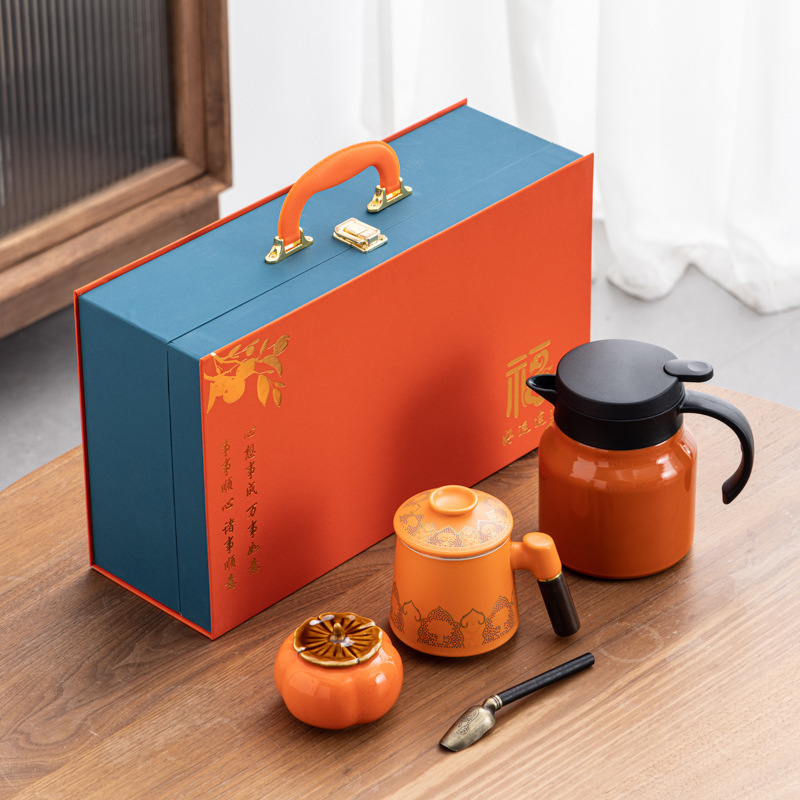 High-end business activities hand-in-hand gift practical stew pot tea set gift enterprise company annual meeting with the logo