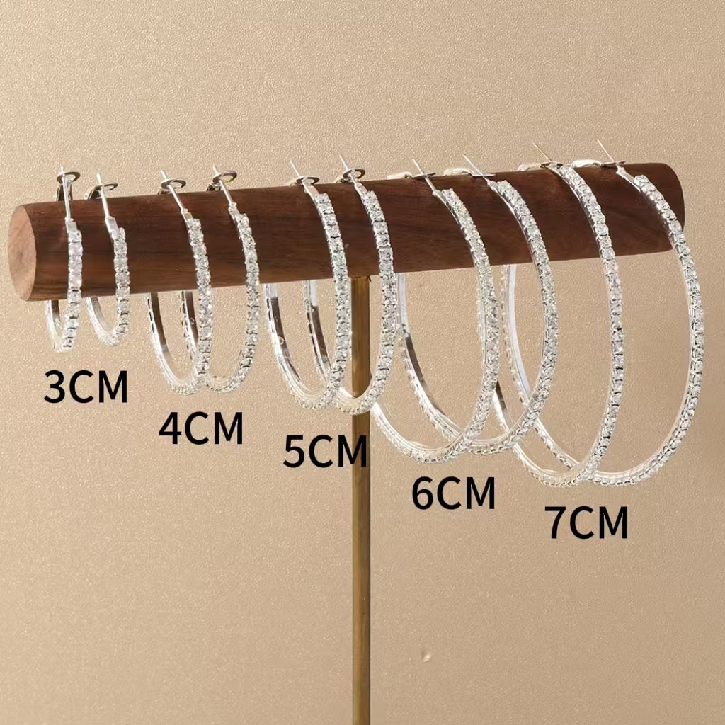 Серьги с ринestones, простые и щедрые, модные, женские украшения для повседневного сочетания, индивидуальные серьги