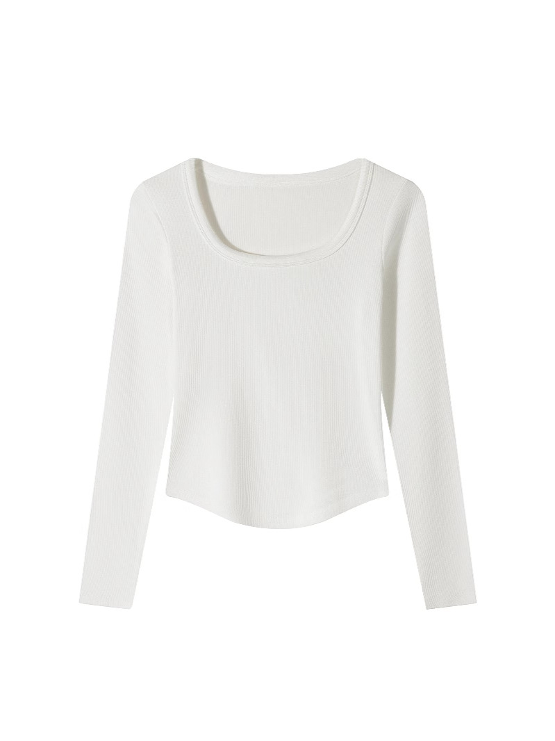 300g German Velvet Long-Sleeved T-Shirt Bottoming Shirt for Women U-Neck Sexy Top Autumn and Winter Bottoming Shirt Sweet Style Baby Skin Grade Long-Sleeved