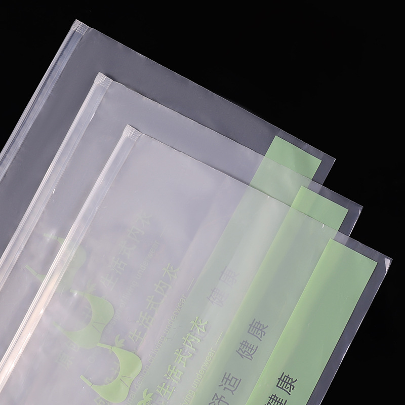 Universal Translucent New Material Zipper Bag Frosted Bra Beauty Back Packaging Bag Wrap Chest Vest Underwear Storage Bag