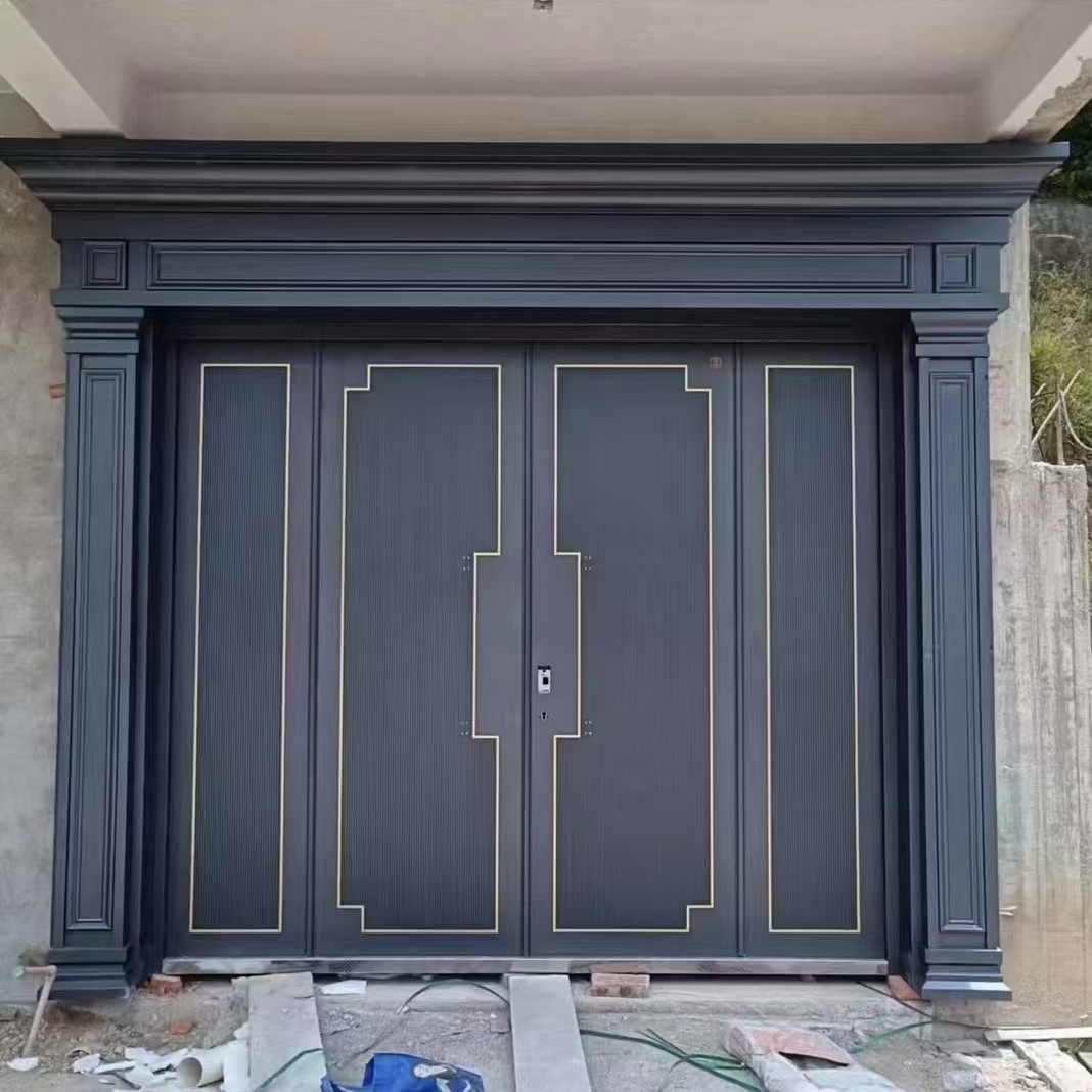 Villa district zinc alloy door custom hotel garden classical door rural self-built house anti-theft double door