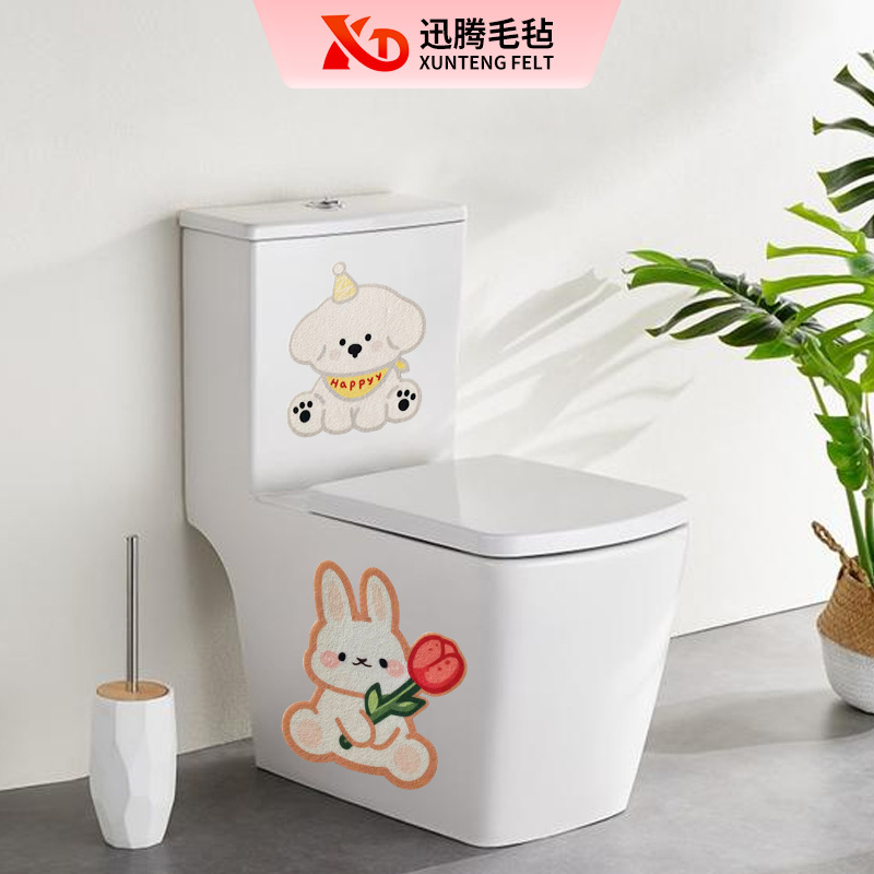 Deodorizing Cartoon Felt Fragrance Stickers for All Seasons, Self-Adhesive Deodorizing Fragrance Stickers, Toilet Felt Fragrance Stickers