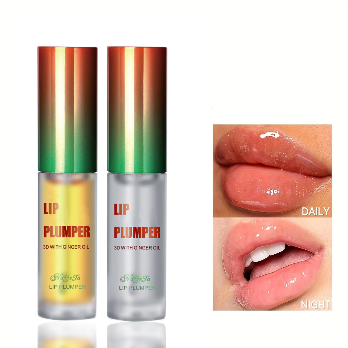 Nageta Plant Lip Plumping Oil Set Ginger Mint Lip Essence Enhances Plumping Temu Popular Variant