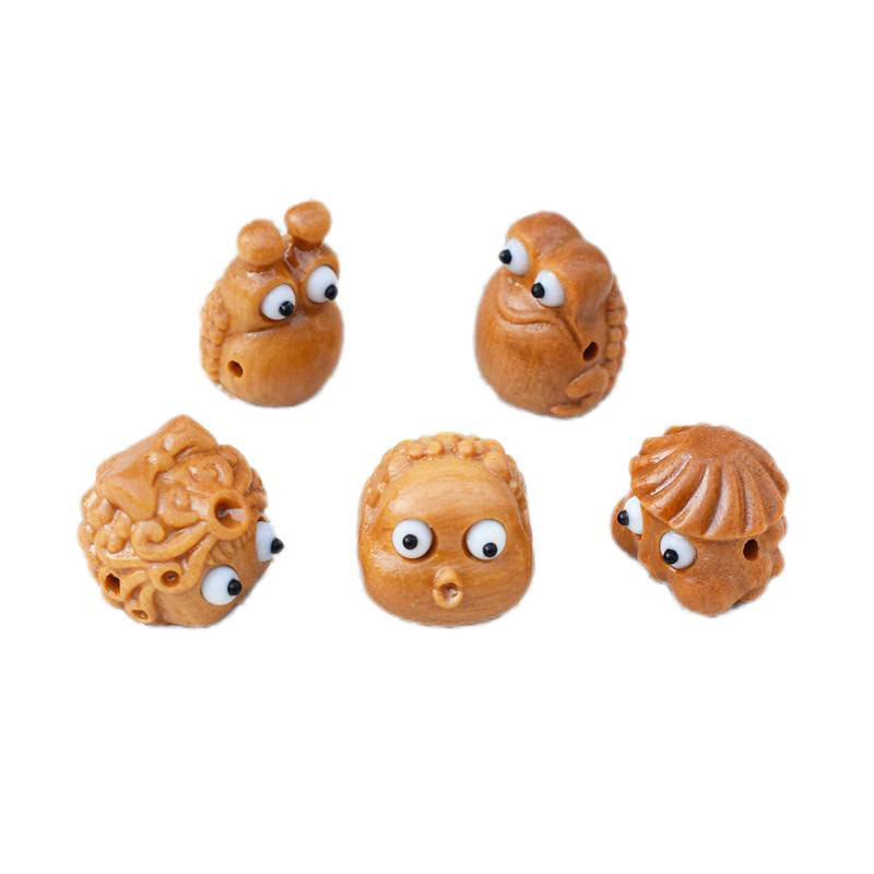 Little Cute Pet Barbie Sandalwood Croak Fortune iy Jewelry Pendant Keychain Car Bag Hanging Toy Creative Lotus Leaf Golden Toad