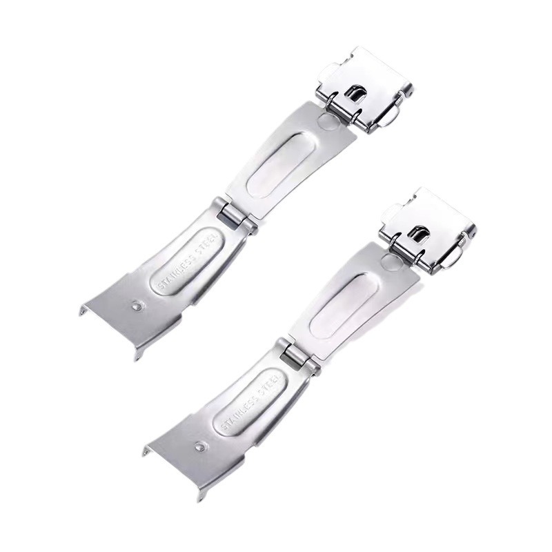 Watch Buckle Accessories Watch Steel Strap Link Buckle Stainless Steel Foldableing Watch Buckle Double Push Watch Strap Buckle Head