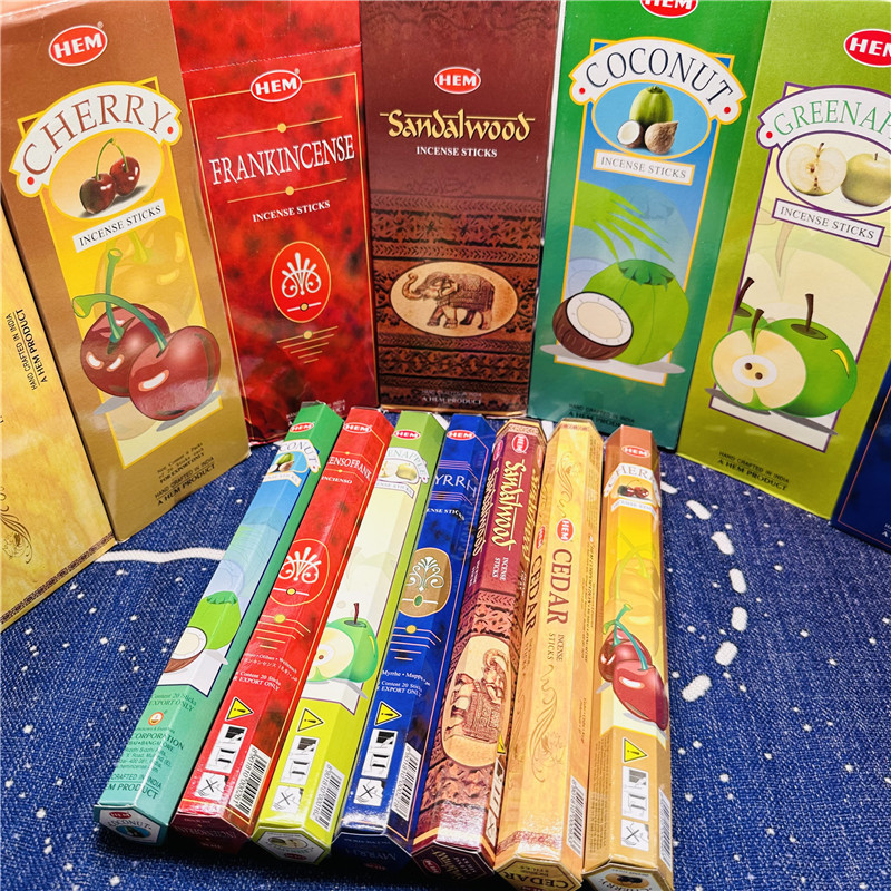 Hem Indian Incense Coconut Coconut Apple Cherry Fruit Incense Frankincense Myrrh Laoshan Sandalwood Wardrobe Fragrance