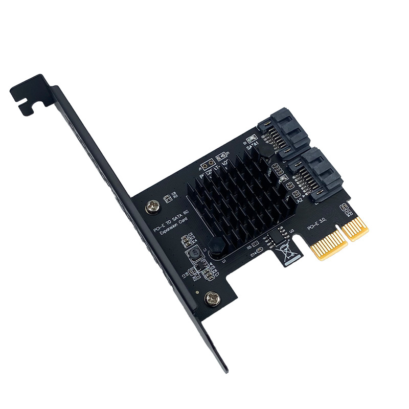 PCIE to 2-port SATA3.0 Expansion Card Computer Desktop Case Adapter Card Solid State Mechanical