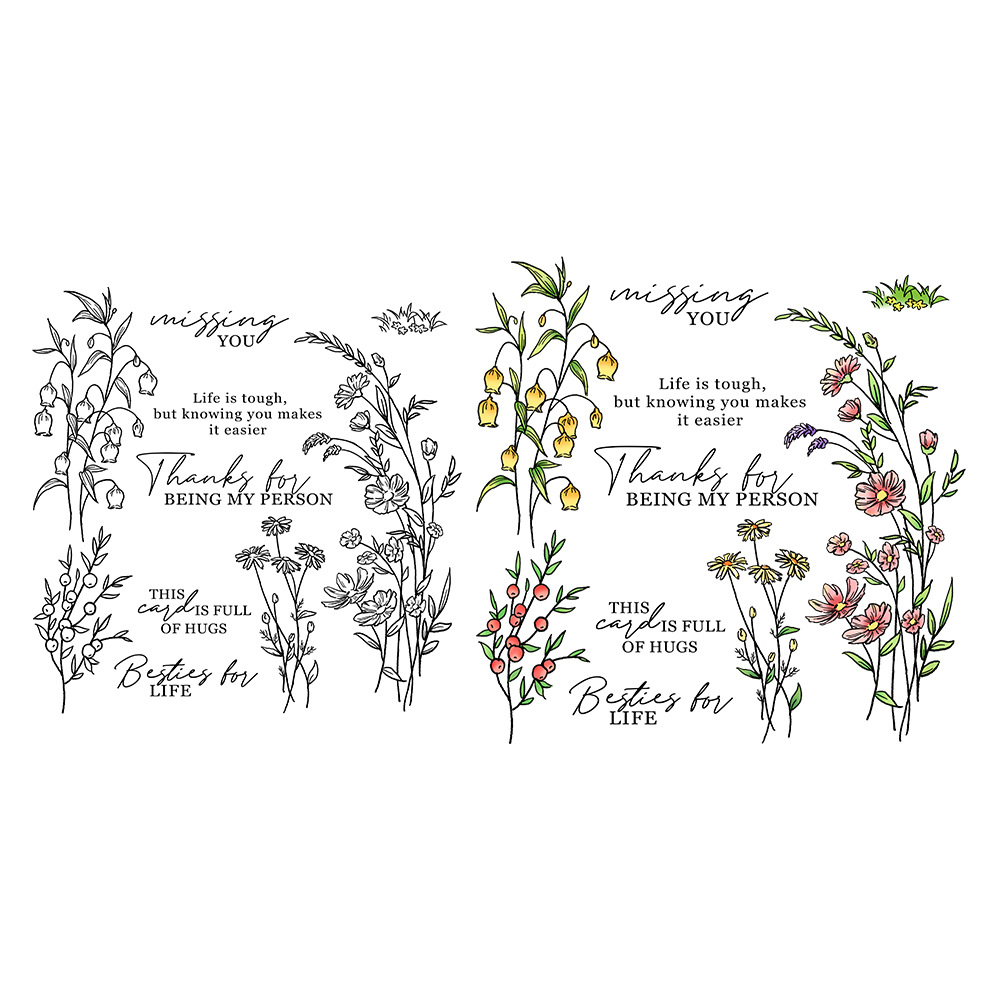 Bright bouquet metal carbon steel knife mold with silicone stamp cutting die embossing etching cutting knife mold