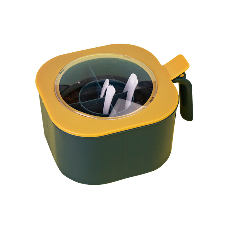 Seasoning jar glass salt Jar Kitchen seasoning bottle jar household seasoning oil pot salt MSG seasoning box combination suit