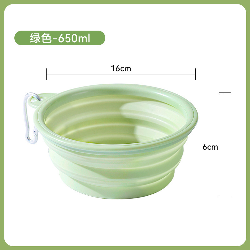 Macaron Silicone Folding Bowl Dog Outgoing Portable Pet Bowl Food Basin Outdoor Drinking Water Pet Supplies