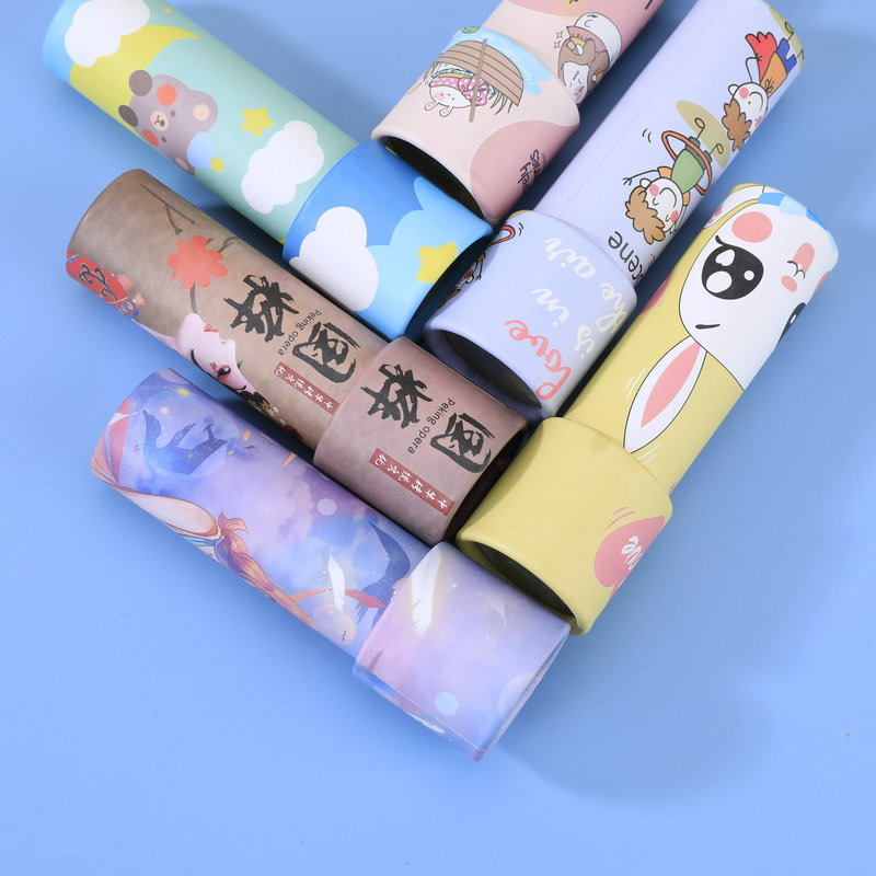 Double-Section Educational Nostalgic Rotating Kaleidoscope Kindergarten Kaleidoscope Educational Toy Prism Vision Development