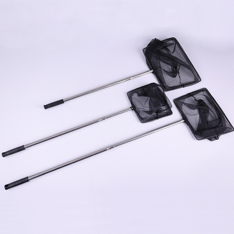 Stainless Steel Thickened Telescopic Fish Net Aquarium Fish Tank Fishing Net Fish Tank Goldfish Ornamental Fish Net Square Fishing