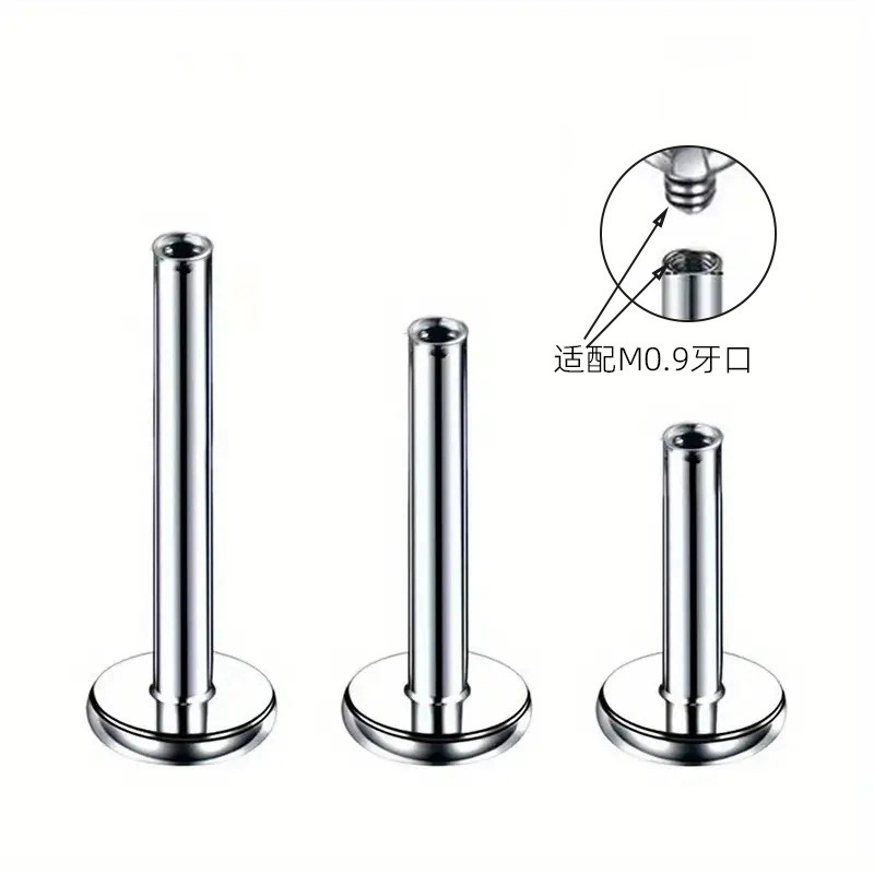 Титановый сплав F136, стержень для губ, плоский стержень, замена для пирсинга, аксессуары для пирсинга