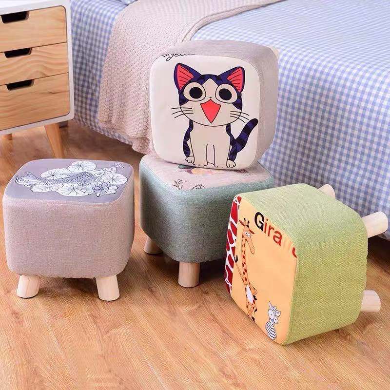 Стул для смены обуви, тканевый стул, маленький деревянный стул, для подарков