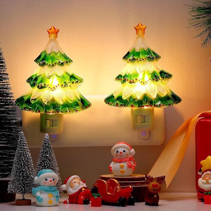 Ul E12 360 Degree Rotary Switch Led Night Light—Christmas Tree