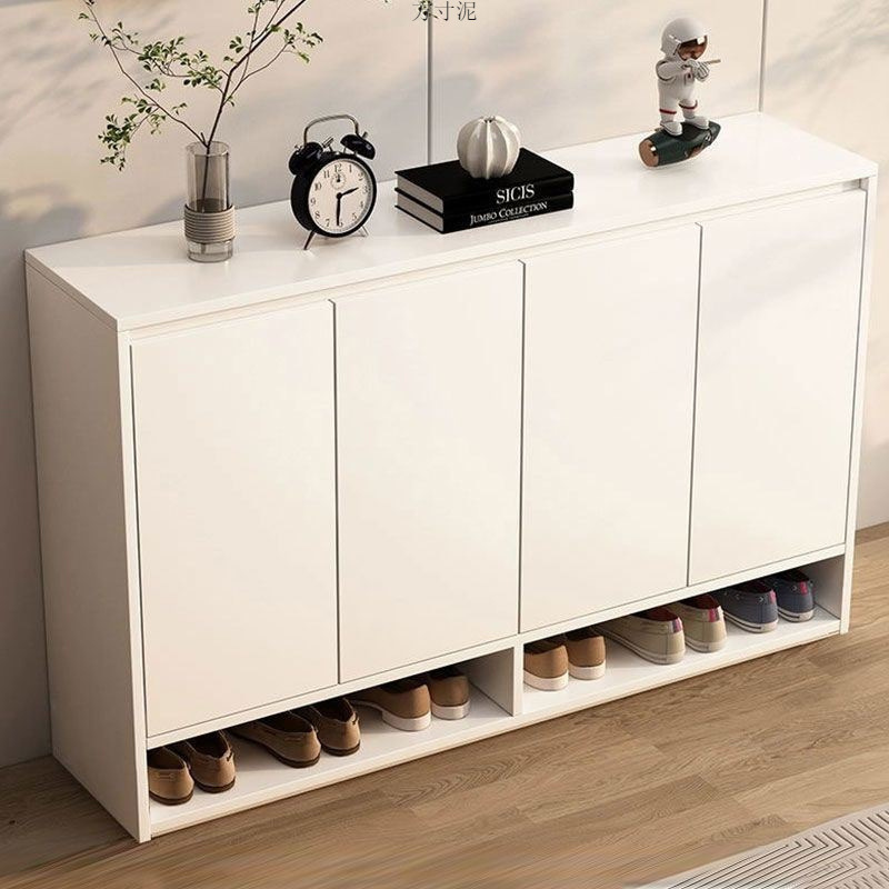 Solid Wood Shoe Cabinet Household Door Outside Corridor Entrance Entrance Cabinet Multi-layer Locker Wall-leaning Large Capacity Hall Cabinet Factory