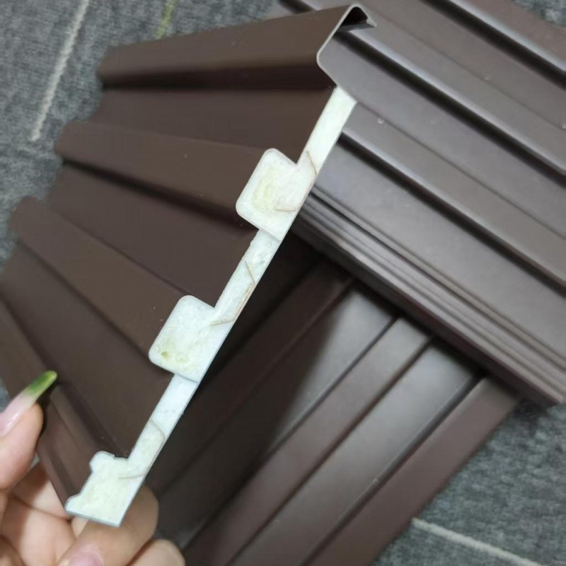 Aluminum Alloy Heat-Insulating Aluminum Tile Great Wall Corrugated Board Double-Layer Pavilion Roof Sun Protection Sunroom Canopy Soundproofing Sunshade