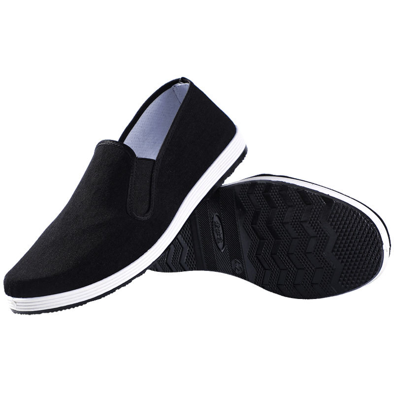 Winter Men's Shoes, Old Beijing Cloth Shoes, Men's Slip-On Shoes, Breathable Tbottomon Soles, Wholesale High-Top Season Fleece-Lined Black Cotton Shoes