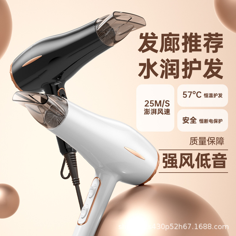 Фен с высоким потоком воздуха для дома, мощный, с негативными ионами