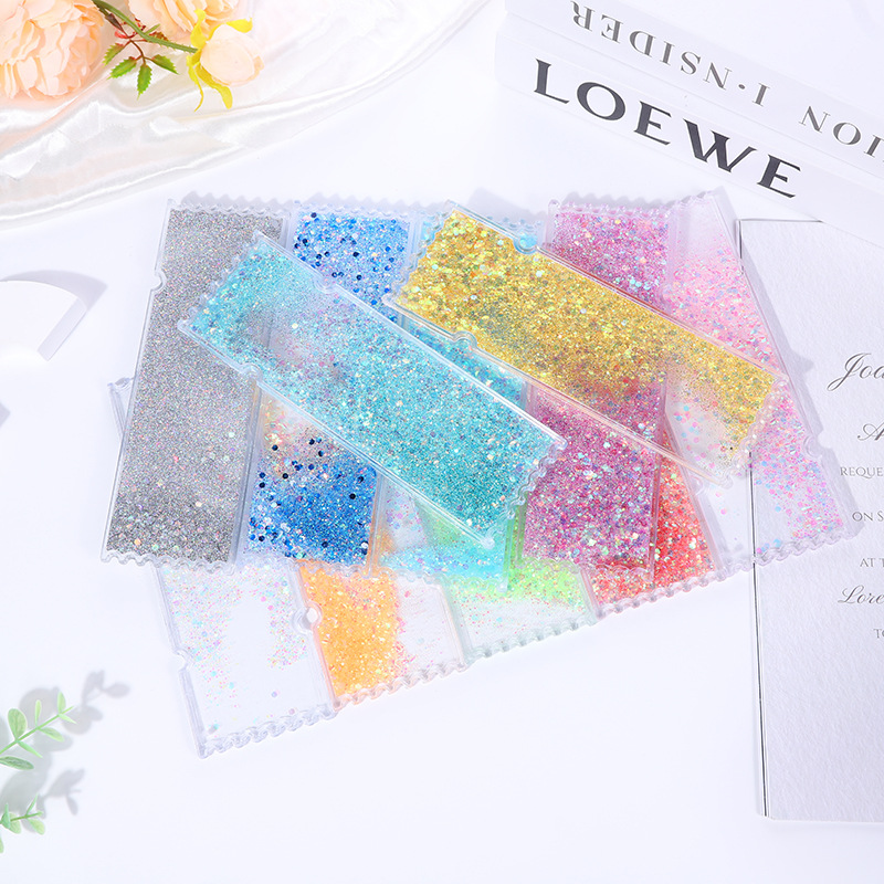 DIY creative oil quicksand goo card brick blank dream quicksand ticket root goo card girl children's cartoon ornaments