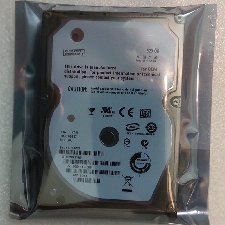 Жесткий диск для ноутбука ST 320Г SATA серийный порт 2.5 дюйма 9мм