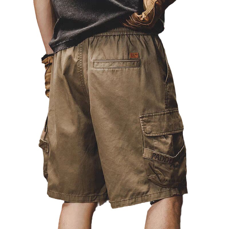 American Heavyweight Retro Cargo Shorts Men's Summer 2023 New Ins Trendy Large Size Casual Five-Quarter Pants for Men