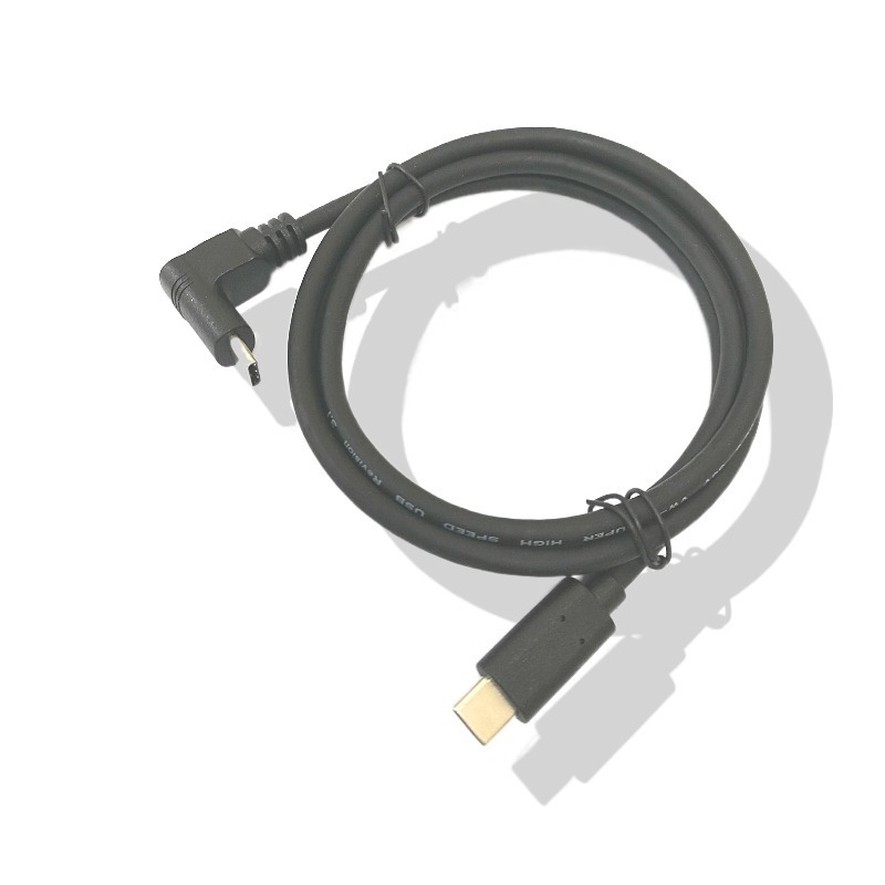 Customized TYPE-C3.1 90 degree video line GEN2 10GB 60W double head Type c line screen