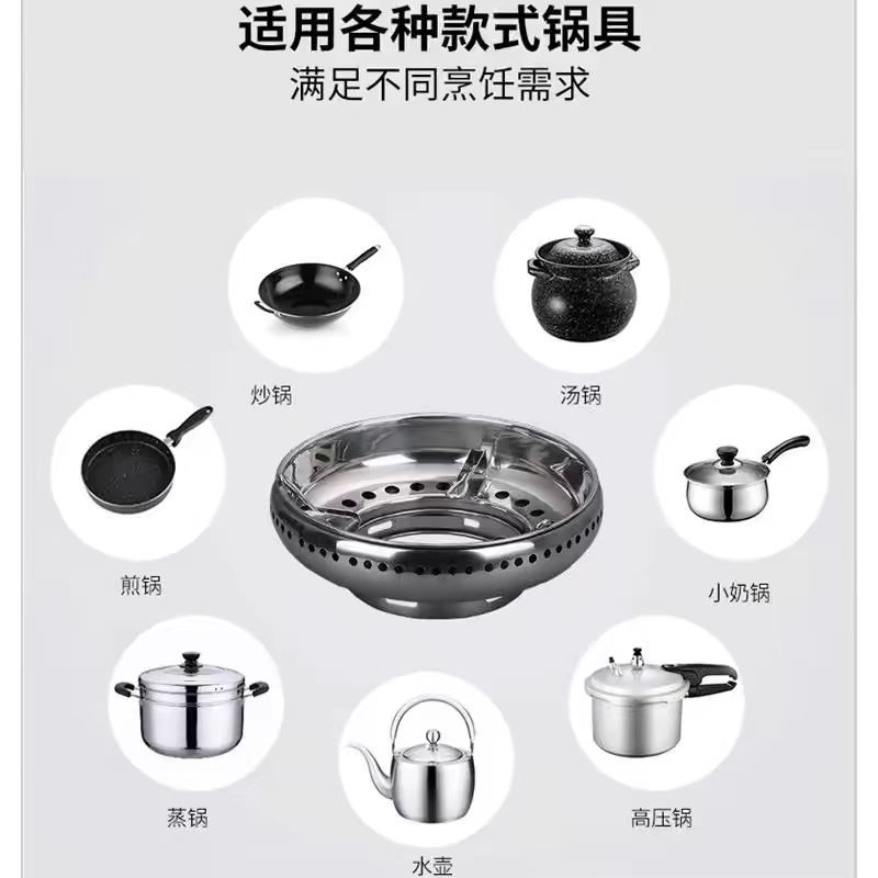Cross-border Thickened Double-layer Stainless Steel Fire Gathering Cover Ring Stove Gas Stove Fire Stop Ring Frame Fire Gathering Windproof Cover
