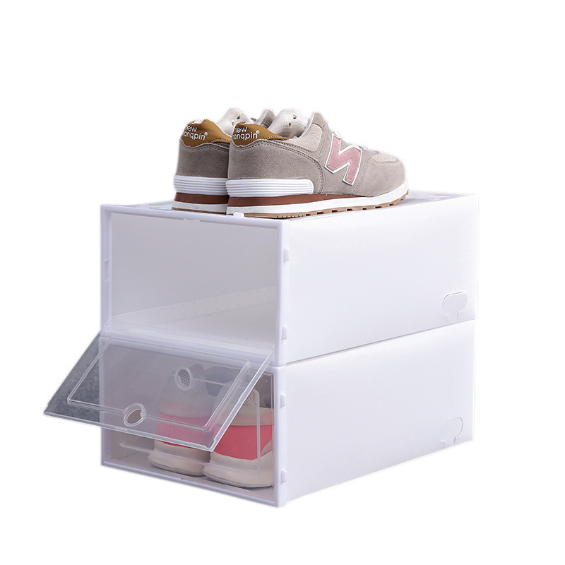 Foreign trade cross-border thickened transparent shoe box moisture-proof dustproof storage box Japanese-style plastic drawer-type stackable shoe box