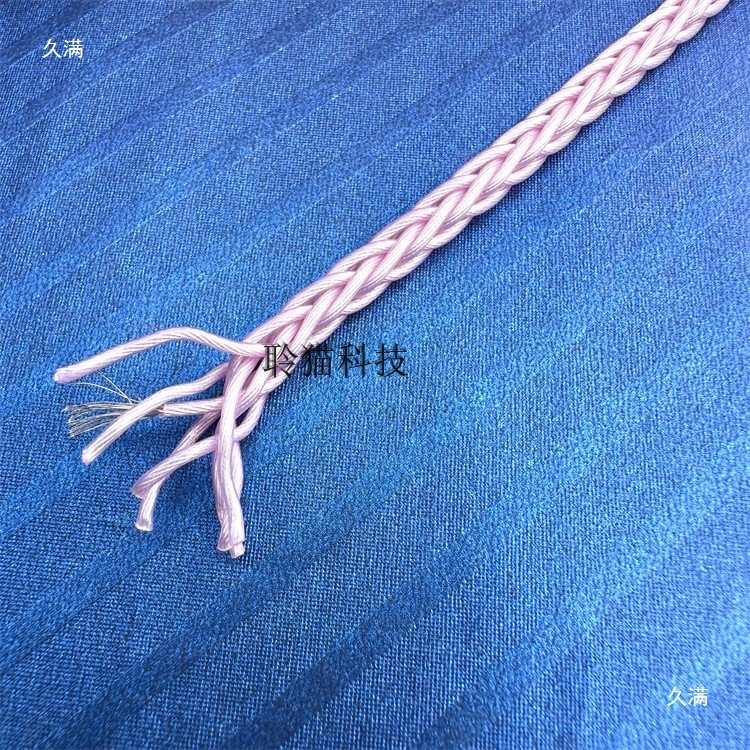 Large 8-Strand Single Crystal Silver-Plated Girly Pink Wire Thick 8-Strand Braided 392 Core 7N Single Crystal Silver-Plated 5.0