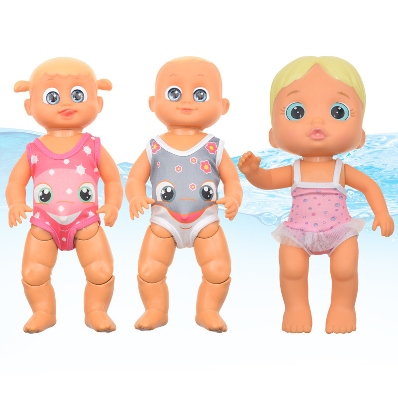 Amazon Electric Floating Swimming Doll Simulation Backstroke Baby Doll Children's Bath Bathroom Toy