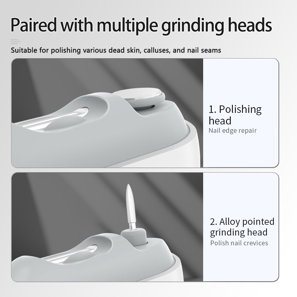 Cutting nail polishing two-in-one automatic multi-functional elderly children anti-pinch meat grinding beauty electric nail clipper pliers