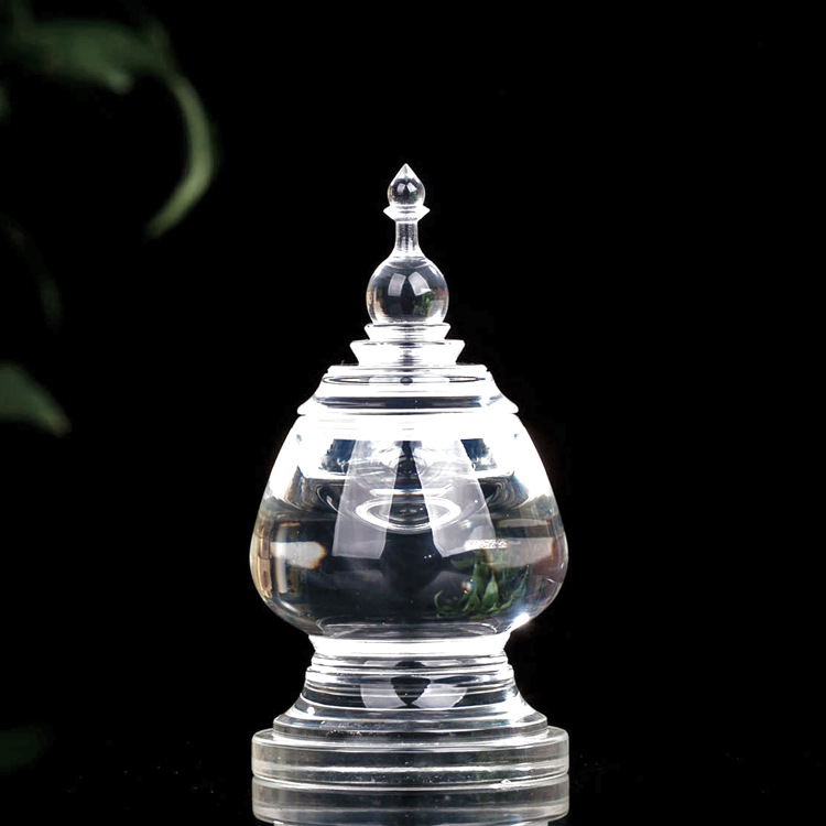 I-Shaped Xizang-Style Acrylic Stupa Crystal Pagoda Ornament Bodhi Tower Nectar Vase Xizang-Style Worship Pagoda