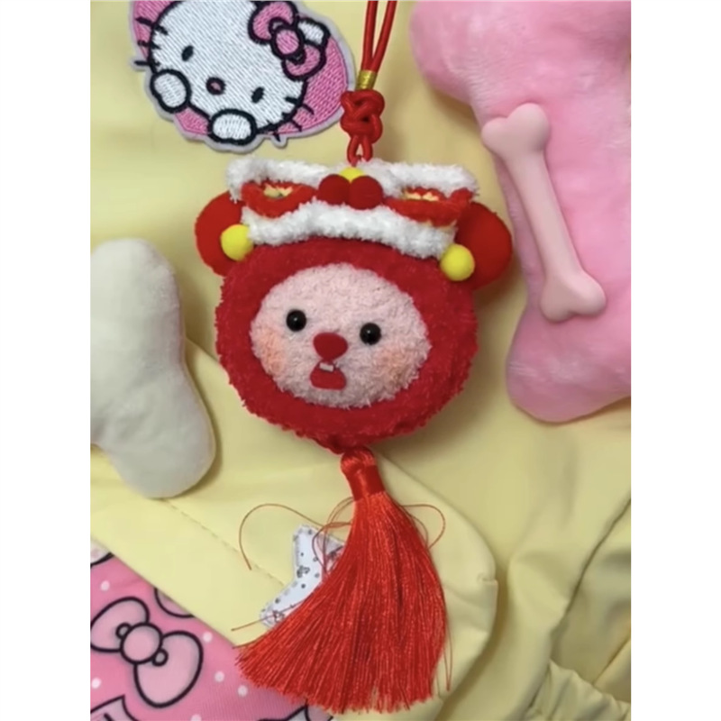 Loopy Beaver Dumpling Material Kit for DIY Handmade Plush Yarn Pendant Crochet Little Beaver Pendant Keychain