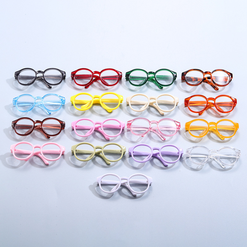 Ready-Made Glasses Cotton Doll 20Cm/15Cm Doll Accessories Glasses Transparent Lens Cute Type No Spray Paint