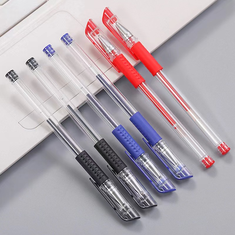 Wholesale European Standard Gel Pen Black Water-Based Pen Bullet Pen Needle Tube Signature Pen Exam Stationery Special Red