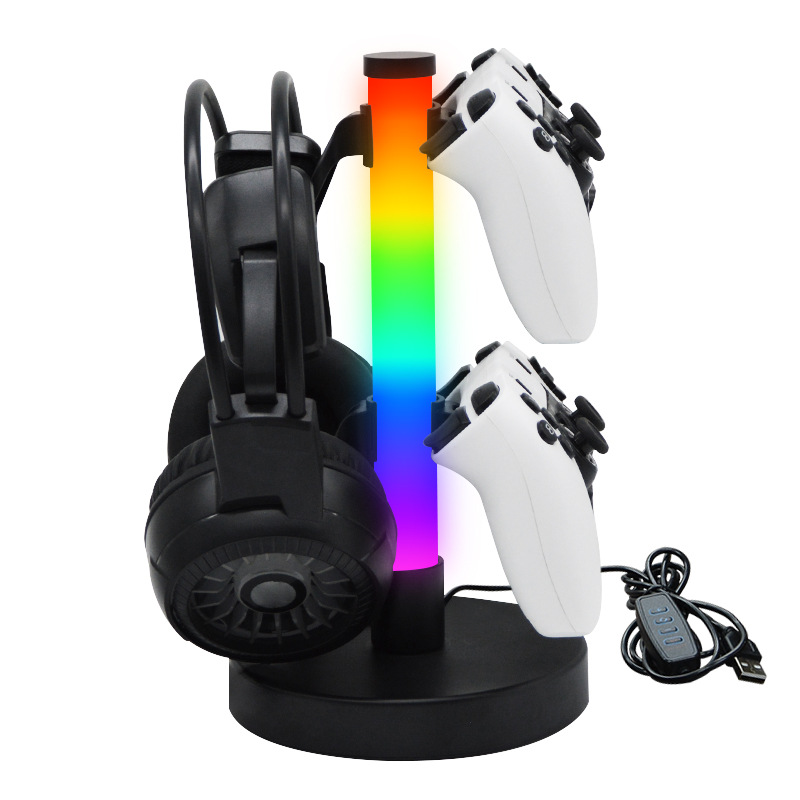 Cross-Border Hot-Selling Rgb Game Controller Stand, Headphone Stand, Ambient Light, E-Sports Pickup Rhythm Light, Table Lamp, Night Light