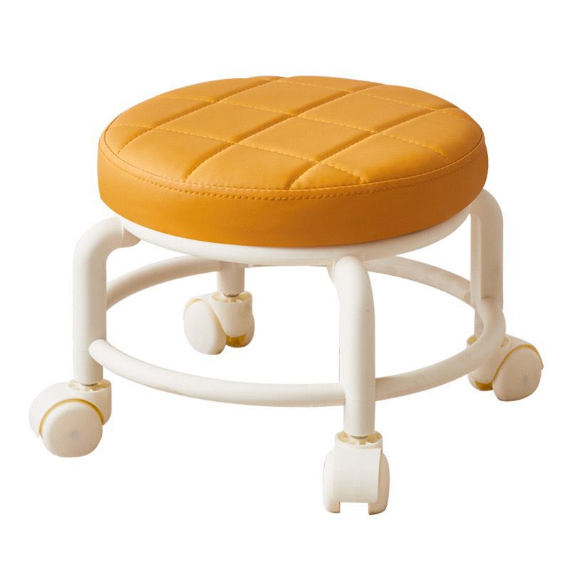 Household Pulley Small Stool with Pulley Low Stool Children's Stool Adult Shoe Changing Stool Universal Wheel Small Stool Round Stool