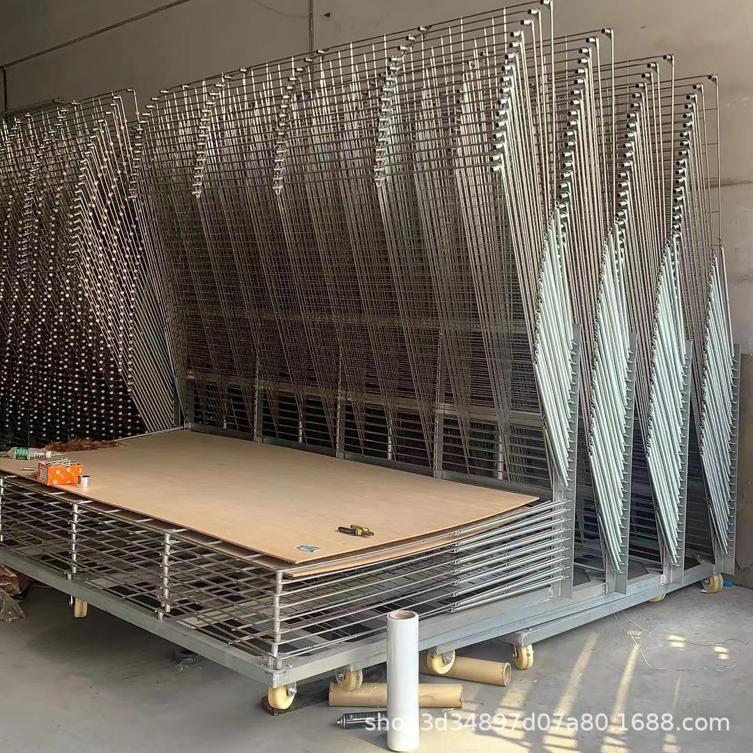 Wooden Multi-Layer Rack Turnover Cart Electronic Factory Drying Rack Aging Heavy-Duty Load-Bearing Rack Motor Push-Pull Auto Parts Drying Rack