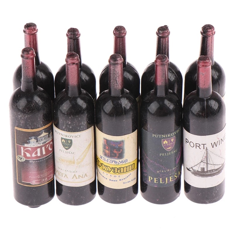 1/12 кукольный домик, мини аксессуары, набор мини бутылок вина с коробкой, модель игрушки для напитков