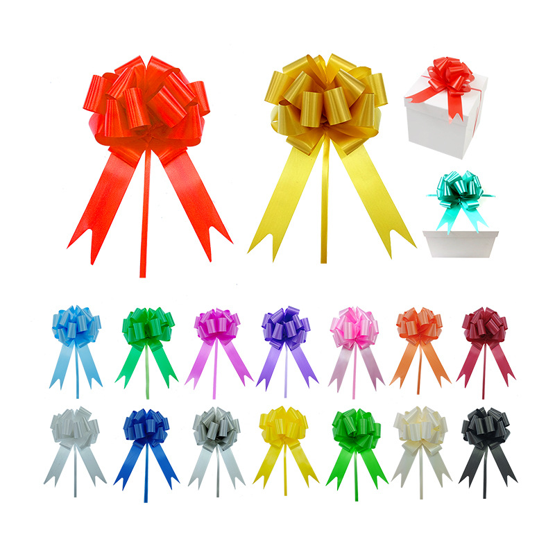 Cross-border Christmas Flower Ribbon Holiday Party Gift Box Packaging Ribbon 30# Stereoscopic Spherical Hand Flower