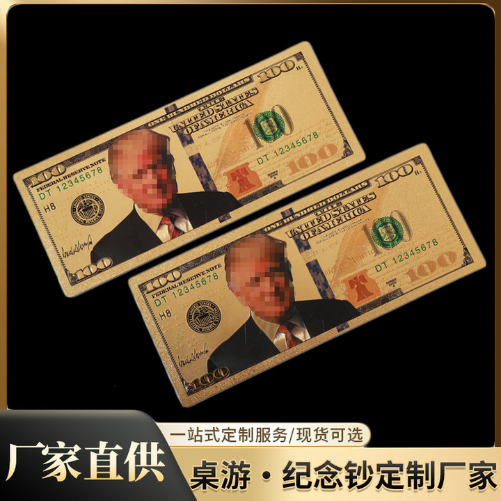 В наличии 100 золотых фольгированных памятных монет из пластика, коллекционные монеты, кастомные изделия