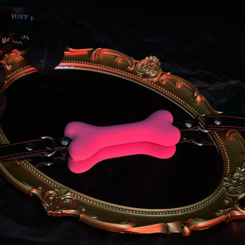 Couple's Fun Torture Device Silicone Dog Bone Mouth Gag Mouth Gag Alternative Sex Toy Soft Mouth Ball Adult